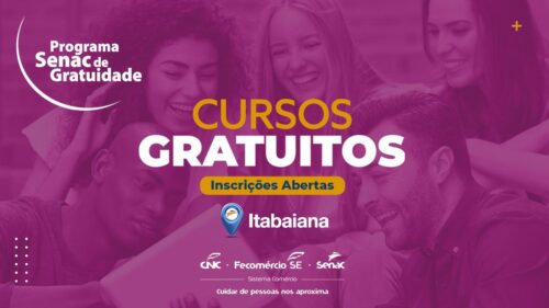 Unidade do Senac de Itabaiana está com inscrições abertas para cursos gratuitos