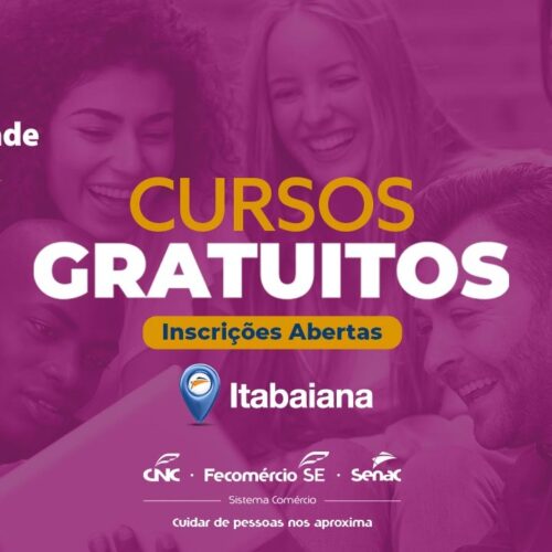 Unidade do Senac de Itabaiana está com inscrições abertas para cursos gratuitos