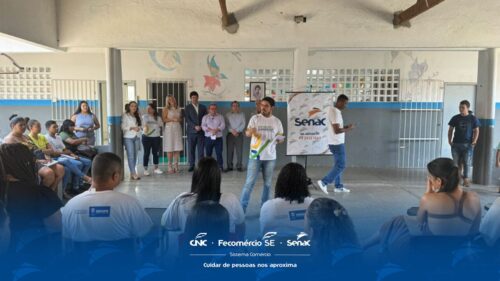 Presidente da Fecomércio e diretor do Senac participaram de aula inaugural em Carmópolis