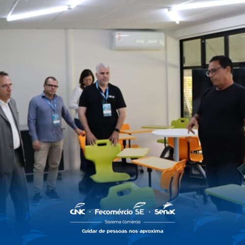 Presidente da Fecomércio e diretor do Senac visitam o Caju Hub